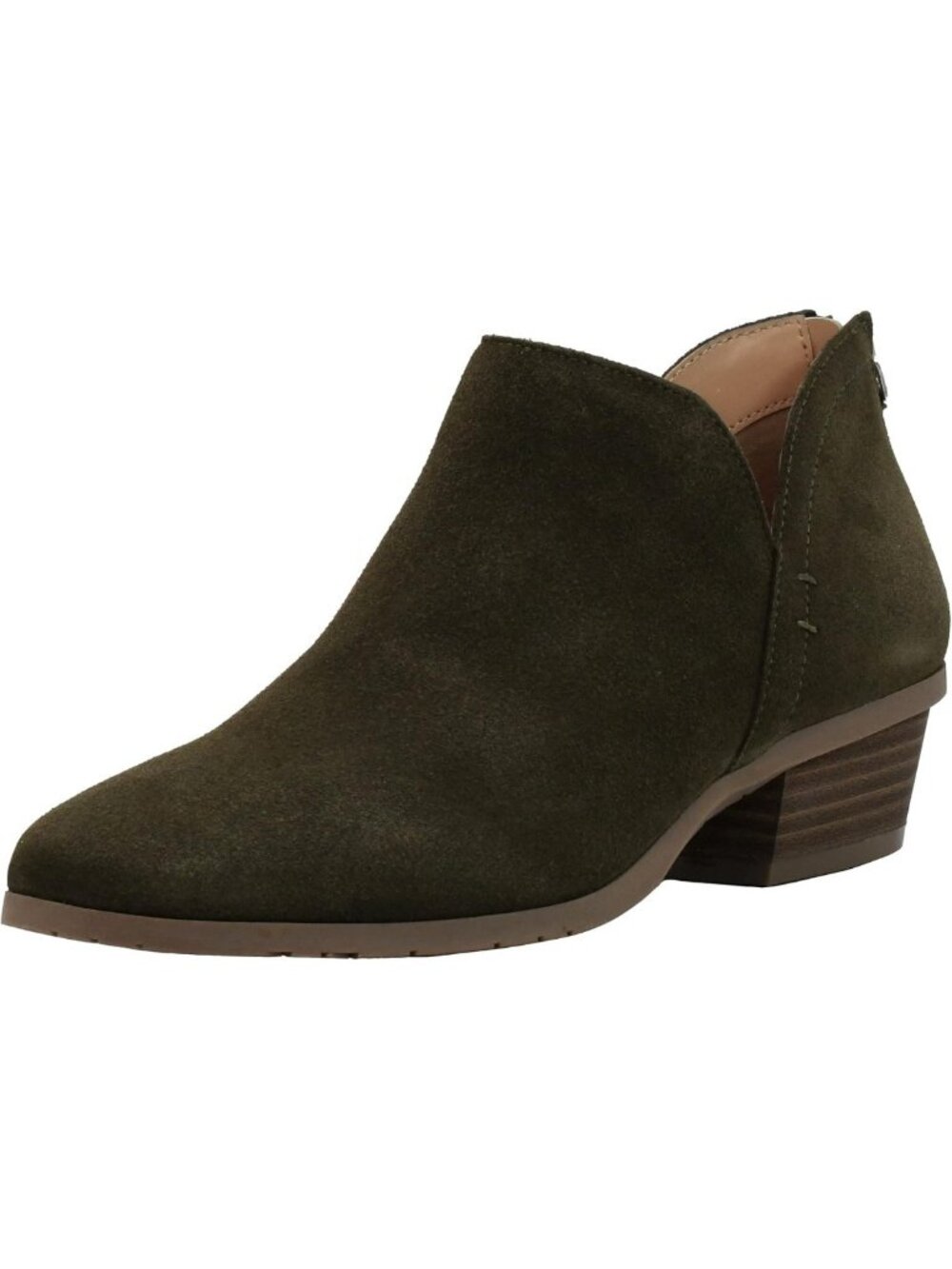 Chic Women's Low Heel Ankle Booties - Stylish Side Zip Design, Versatile Fashion